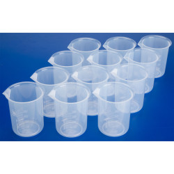 Rapid Plastic Science Measuring Beakers 250ml (Pack of 12)