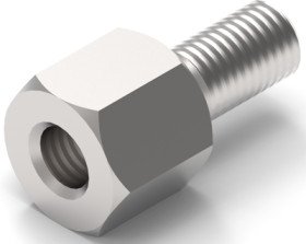 Hexagon spacer bolt, external/internal thread, M2.5/M2.5, 25.5 mm, steel, 971250151