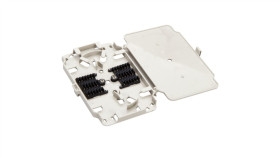 Kaseta Światłowodowa Fo Z Pokrywą I Uchwytami Na 12 Spawów Szara Alantec