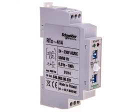 Przekaźnik czasowy 1P 5A 0,01sek-100h 24-230V AC/DC wielofunkcyjny RTX-414 24/230V 2612180
