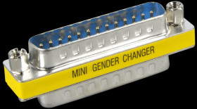 Gender changer, adapter, 2x 25-pin. D-Sub ST