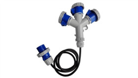 Marlanvil Rozgałęźnik Kempingowy Cee 3X 16A 3P 230V Rozdzielacz Prądu Z...