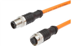 Vk06rf25, Kabel Połączeniowy, 0,6 M, Żeński M12 (Gniazdo) 4-Pinowy Prosty,...