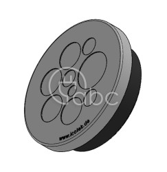 Przepust kablowy niedzielony KEL-DPZ 63, na 9 przewodów, 43760