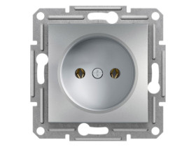ASFORA Gniazdo pojedyncze bez uziemienia aluminium EPH3000161 SCHNEIDER ELECTRIC