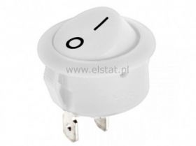 Przeł. kołys. 250V 12A ( okrągły ) biały R13 2pin