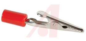 Zacisk krokodylkowy 10A izolowany 7.9mm Czerwony Mueller Electric