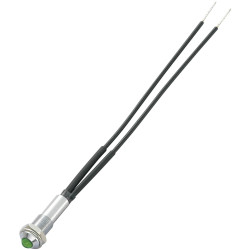 Sedeco 726677 Standard indicator light with bulb and leads Green 230V