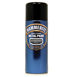 Hammerite 5084781 Direct to Rust Hammered Finish Aerosol Black 400ml