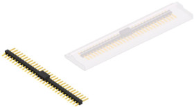 Pin header, 30 pole, pitch 2.54 mm, straight, black, SL12SMD03230GBSM