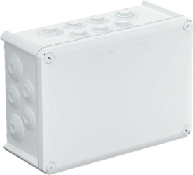 Cable junction box, 267 x 182 x 110 mm, no. of entries: 24, 35 mm², pure white, IP66, 2007568