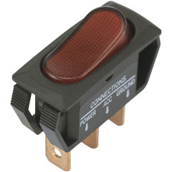 TruComponents 751604 Rocker switch,Off/On,SPST,Illuminated,Quick Connect