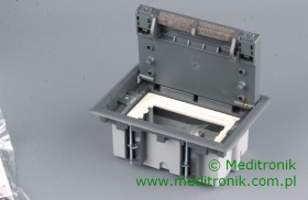 Puszka podłogowa (floorbox) 2 modułowa w systemie mosaic 45x45, do wykończeni