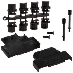 Osłona tylna D-Sub 25 -pinowe Cynk Kątowe Norcomp Złącze D-Sub, wysoka gęstość