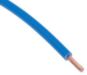 Przewód jednożyłowy linkowy, 2491B, 1.5 mm², 30/0,25 mm, 15 AWG, Bezhalogenowe, 750 V, Niebieski, dł. 100m, RS PRO