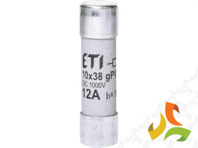 Wkładka topikowa gPV 10x38 12A 1000V DC UL 002625106 ETI