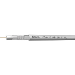 DRAKA 1019225-00200 Coax Cable 6.80mm 75&#x3A9; 100dB White Sold per Metre