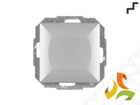 PERŁA Wyłącznik schodowy podświetlany srebro metalik WP-5PS ABEX