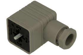 Gniazdo; elektrozaworu; GDM3009 3+PE 931969100; 4 tory; format A; poliamid (PA); kątowe 90°; na przewód; śrubowy; z dławnicą PG0