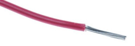 Przewód jednożyłowy linkowy, Przewód instalacyjny, 0,13 mm², 7/0,16 mm, 26 AWG, PVC, 600 V, Czerwony, dł. 100m, RS PRO