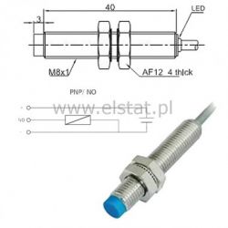Czujnik indukcyjny LR08BN04DPOY ( PNP, NO, 3P)