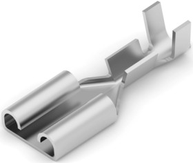 Uninsulated flat plug sleeve, 6.35 x 0.81 mm, 0.32 to 0.82 mm², AWG 22 to 18, brass, tin-plated, 181902-1