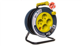 Przedłużacz Bębnowy Mini 15M 4X230v /Pvc 3X1mm2/ Limonkowy Or-Ae-1339/L