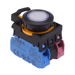 CW1L-M1E11Q4PW White 24V illuminated Momentary Push Button Switch 1NO-1NC IP65 IDEC