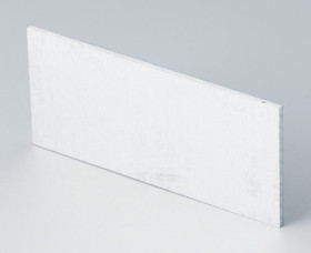 Front plate, aluminum, (W x H) 67.7 x 31.6 mm, gray, B6121111