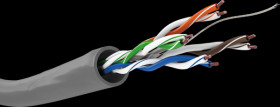 68466 Cat.6 network cable, U/UTP, CU, LSZH, 100 m, gray