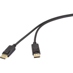 Renkforce RF-6830474 DisplayPort cable Black 2.00m 4K UHD