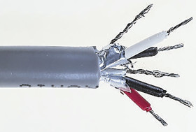 Kabel do transmisji danych 2 -parowy 0,22 mm2 4 -rdzeniowy Ekranowany 24 AWG AWG PVC