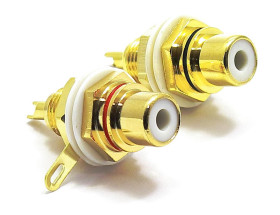 GNIAZDO MONTAŻOWE RCA CINCH VITALCO ZŁOTE RG38