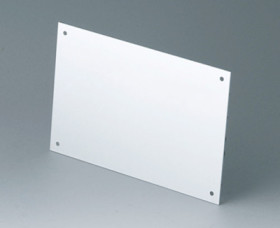 Front plate, aluminum, (W x H x D) 161.5 x 1.5 x 106 mm, gray, A9186001