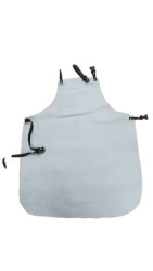 Fartuch, 90mm, Fartuch, Biały, Odporny na zachlapanie i działanie cząstek stałych, Skóra