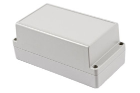 Obudowa ogólnego użytku Poliwęglan szerokość zew. 85 mm długość zew. 165 mm wys. zew. 70 mm Hammond IP65 Jasnoszary