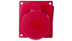 Gniazdo Tablicowe Skośne 32A 5P 400V /100X97/ Czerwone Ip44 425-6F9