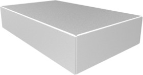 Aluminum enclosure, (L x W x H) 254 x 152 x 51 mm, natural, 1444-16