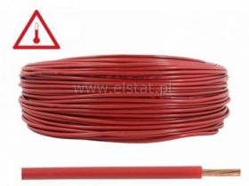 Przewód silikonowy SiF 0,25 czerwony 180st