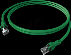 CPP1OGAGAG0100 Cat.6a patch cable, DualBoot, PushPull, S/FTP, green, 10 m