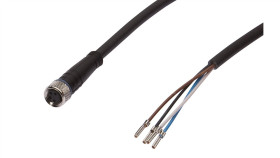 Kabel Konfekcjonowany Jednostrony Złącze M8 Żeńskie 4-Pin Proste Wolny Koniec...