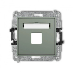 MINI Mechanizm gniazda multimedialnego pojednczego bez modułu (standard Keystone) szałwiowy 61MGM-1P