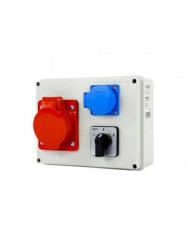Rozdzielnica siłowa n/t 1x16A 5P 1x230V łącznik krzywkowy L-0-P IP44 154x199x77 mm NBOX19.7