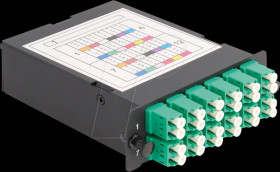 66937 Fiber optic HD cassette MPO &lt;&gt; 12 x LC duplex, polarity A