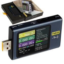 Tester USB wielofunkcyjny z Bluetooth USB-C napięcia natężenia FNIRSI FNB58