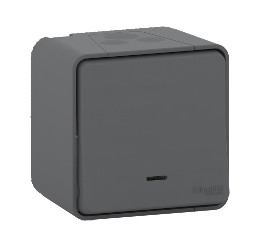 Włącznik światła, 10A, 250V, 1-przyciskowy, IP55, Schneider Electric