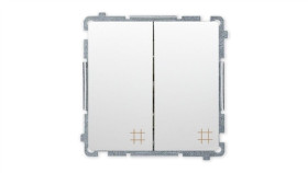 Simon Basic Wyłącznik Łącznik Podwójny Krzyżowy Do Ramki Biały Bmw7/2.01/11