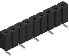 Socket header, 9 pole, pitch 2.54 mm, angled, BLLP5SMD9Z