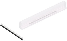 Pin header, 30 pole, pitch 2 mm, angled, black, SLY7SMD04530ZSM