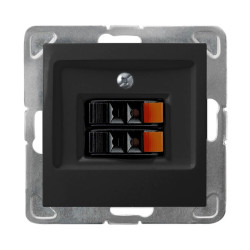 Gniazdo głośnikowe podwójne GG-2Y/m/33 czarny metalik Impresja